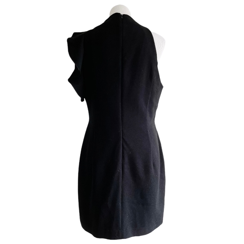 Black Halo Pabla Mini Dress Black Anthropologie Slim Ruffled Halter Dress 14 - Picture 8 of 16